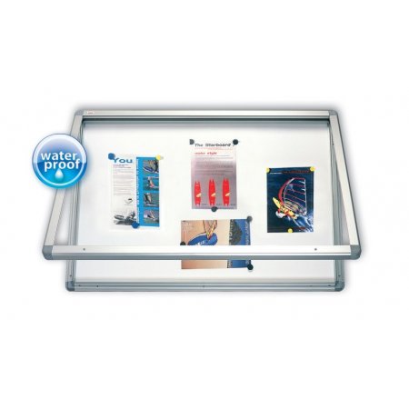 Venkovní horizontální vitrína 70x53 cm (4xA4), voděodolný ALU rám, magnetický vnitřek, obr. 1