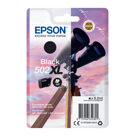 EPSON singlepack,Black 502XL,Ink,XL originální