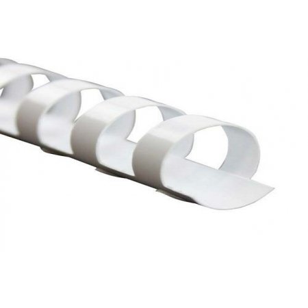 Kroužkový hřbet bílý plast pro vazbu 8 mm, 21-40 listů, 100ks, obr. 1