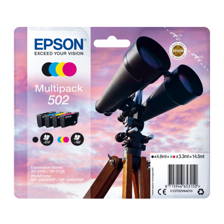 EPSON multipack 4 barvy,502 Ink,standard originální