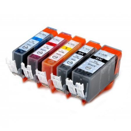 Canon PGI520BK+CLI-521CMYK - kompatibilní MULTIPACK všech 5 barev s čipem Topprint