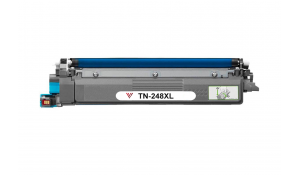 Brother TN-248XL C - kompatibilní cyan toner, XL kapacita s novým čipem