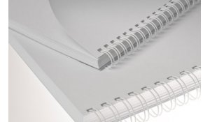 Kovové hřbety bílé 3:1 pro drátěnou vazbu, průměr 8mm, vazba max 50 listů, 100ks 