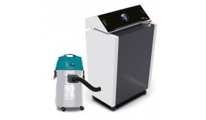 Perforátor kartonu KOBRA FLEXPACK s kompletním systémem sběru prachu DCS-500