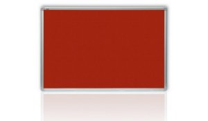 Filcová červená tabule v hliníkovém rámu 150x120 cm