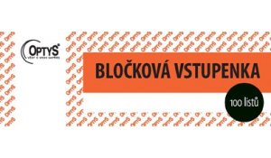 Bločková vstupenka, 100 listů, červená